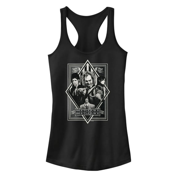 Junior's Beetlejuice Beetlejuice Team Poster  Racerback Tank Top