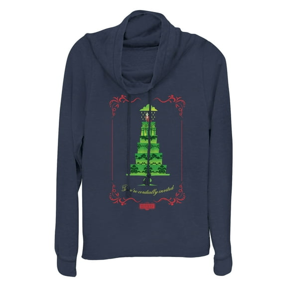 Junior's Beetlejuice Beetlejuice You're Cordially Invited  Cowl Neck Sweatshirt