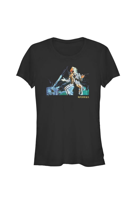 Junior's Beetlejuice Graveyard Scene Graphic T-Shirt