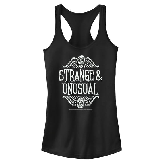 Junior's Beetlejuice Strange and Unusual Quote Racerback Tank Top