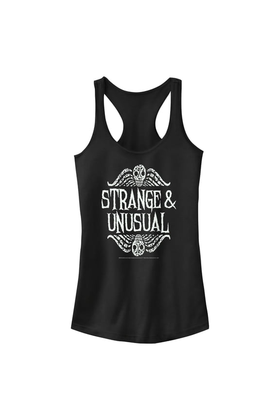 Junior's Beetlejuice Strange and Unusual Quote Racerback Tank Top