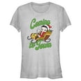 thumbnail image 1 of Junior's Betty Boop Christmas Coming to Town Pudgy  Graphic Tee Athletic Heather X Large, 1 of 3