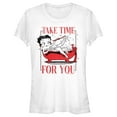 thumbnail image 1 of Junior's Betty Boop Take Time For You  Graphic Tee White Large, 1 of 3