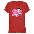 thumbnail image 1 of Junior's Betty Boop Valentine Wishes  Graphic Tee Red X Large, 1 of 3