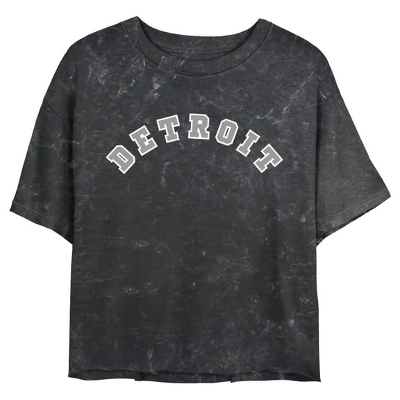 Junior's Beverly Hills Cop: Axel F Detroit Collegiate Graphic Crop T-Shirt