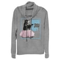 thumbnail image 1 of Junior's Birds of Prey Dancing Chipmunk Logo  Cowl Neck Sweatshirt Gray Heather 2X Large, 1 of 3