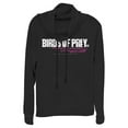 thumbnail image 1 of Junior's Birds of Prey Fantabulous Logo  Cowl Neck Sweatshirt Black 2X Large, 1 of 3