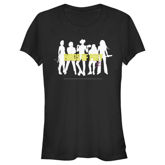 Junior's Birds of Prey Harley Quinn's Team  Graphic Tee Black X Large