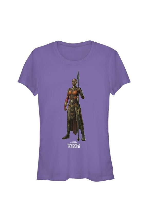 Junior's Black Panther: Wakanda Forever Okoye Standing Tall Graphic Tee Purple 2X Large