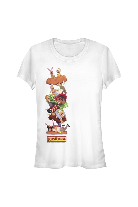Junior's Bob's Burgers Character Squish Graphic Tee White Small