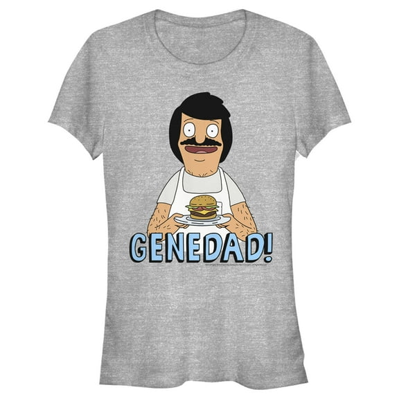 Junior's Bob's Burgers Genedad Portrait  Graphic Tee Athletic Heather X Large