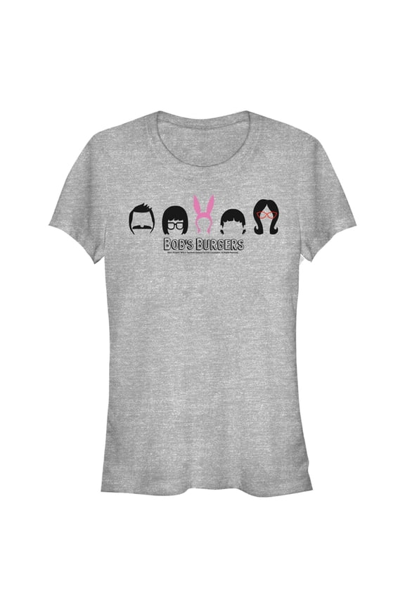 Junior's Bob's Burgers Iconic Hair  Graphic Tee Athletic Heather 2X Large