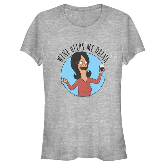 Junior's Bob's Burgers Linda Wine Helps Graphic Tee Athletic Heather Small