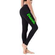 KOYOTEE Junior's Bold Dank. Black Athletic Workout Leggings Thights One Size + (XL-3XL)