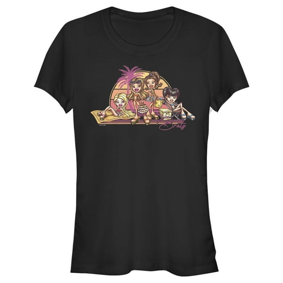 Junior's Bratz Fun in the Sun Graphic Tee Black Medium