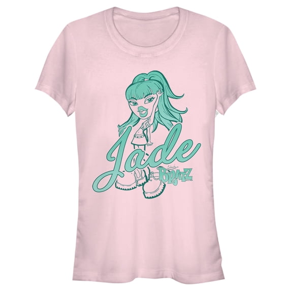 Junior's Bratz Jade Neon Print Graphic Tee Light Pink Small