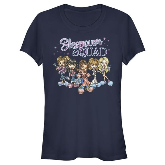 Junior's Bratz Sleepover Squad Graphic Tee Navy Blue 2X Large