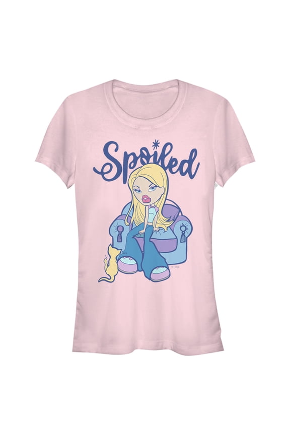Junior's Bratz Spoiled Cloe  Graphic Tee Light Pink Large