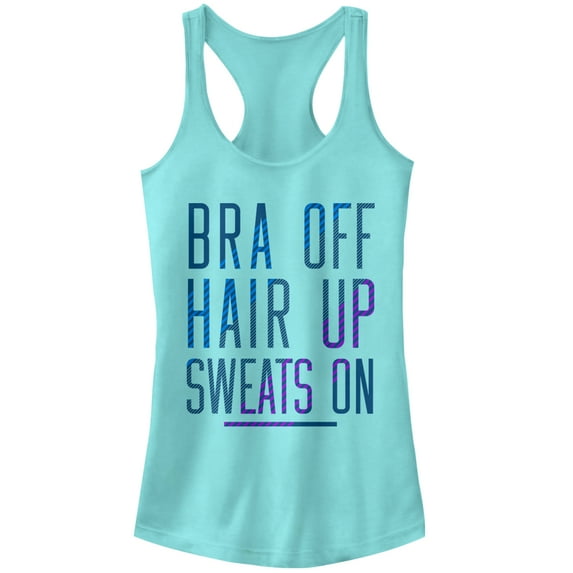 Junior's CHIN UP Bra Off Hair Up Racerback Tank Top Cancun X Large