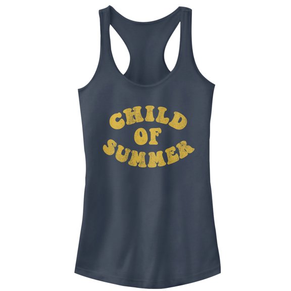 Junior's CHIN UP Child of Summer Racerback Tank Top Indigo X Large
