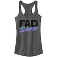 thumbnail image 1 of Junior's CHIN UP Fad Junkie  Racerback Tank Top Charcoal 2X Large, 1 of 3