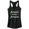 thumbnail image 1 of Junior's CHIN UP Female Support  Racerback Tank Top Black Large, 1 of 4