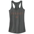 thumbnail image 1 of Junior's CHIN UP Feminist AF  Racerback Tank Top Charcoal 2X Large, 1 of 3