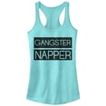 thumbnail image 1 of Junior's CHIN UP Gangster Napper  Racerback Tank Top Cancun Medium, 1 of 3