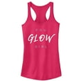 thumbnail image 1 of Junior's CHIN UP Glow Girl Racerback Tank Top Dark Pink Medium, 1 of 3