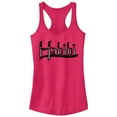 thumbnail image 1 of Junior's CHIN UP Habibi Love  Racerback Tank Top Dark Pink Small, 1 of 3