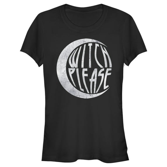 Junior's CHIN UP Halloween Witch Please Graphic Tee Black Medium