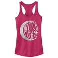 thumbnail image 1 of Junior's CHIN UP Halloween Witch Please  Racerback Tank Top Dark Pink 2X Large, 1 of 4