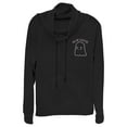 thumbnail image 1 of Junior's CHIN UP Halloween You Are Bootiful Ghost  Cowl Neck Sweatshirt Black X Large, 1 of 3