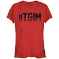 thumbnail image 1 of Junior's CHIN UP Hashtag TGIM  Graphic Tee Red Small, 1 of 2