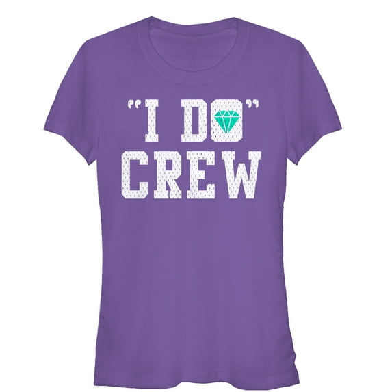 Junior's CHIN UP I Do Crew Graphic Tee Purple 2X Large