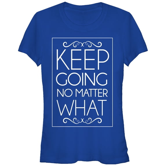 Junior's CHIN UP Keep Going No Matter What Graphic Tee Royal Blue Medium