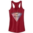 thumbnail image 1 of Junior's CHIN UP Kindness is Magic Rainbow  Racerback Tank Top Scarlet Small, 1 of 3