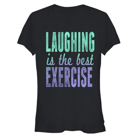 Junior's CHIN UP Laughter  Graphic Tee Black 2X Large