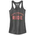 thumbnail image 1 of Junior's CHIN UP Life is a Beautiful Ride Racerback Tank Top Charcoal Small, 1 of 3