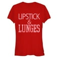 thumbnail image 1 of Junior's CHIN UP Lipstick  Graphic Tee Red Medium, 1 of 2