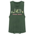 thumbnail image 1 of Junior's CHIN UP Looking Sharp Cactus  Festival Muscle Graphic Tee Pine Green Heather 2X Large, 1 of 3