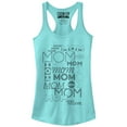thumbnail image 1 of Junior's CHIN UP Mom Mom Mom Racerback Tank Top Cancun X Large, 1 of 3