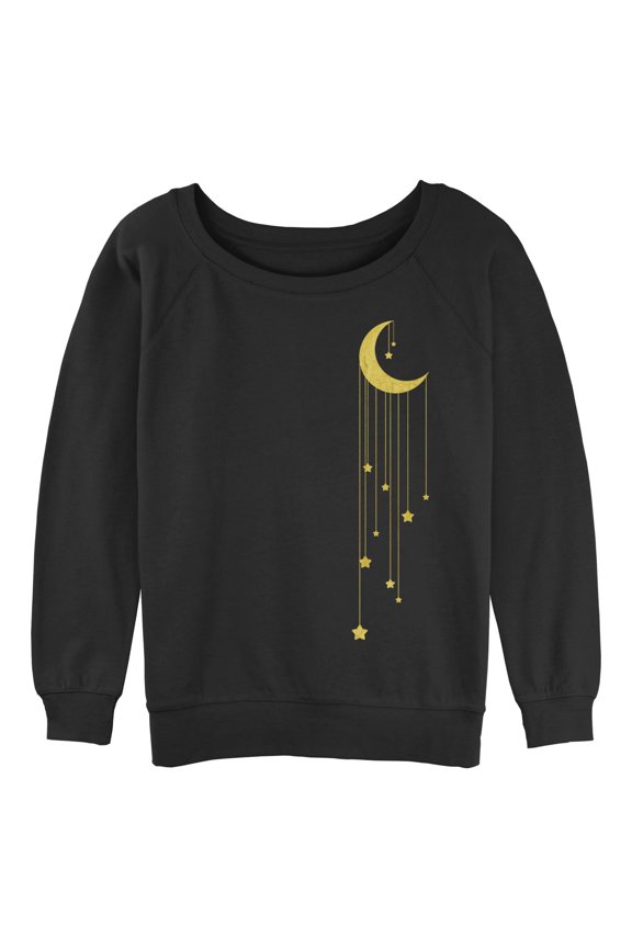 Junior's CHIN UP Moon Stars Sweatshirt