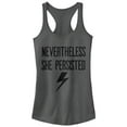 thumbnail image 1 of Junior's CHIN UP Nevertheless She Persisted  Racerback Tank Top Charcoal X Large, 1 of 3