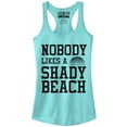 thumbnail image 1 of Junior's CHIN UP Nobody Likes a Shady Beach Racerback Tank Top Cancun Small, 1 of 3