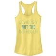 thumbnail image 1 of Junior's CHIN UP Not the Instructor  Racerback Tank Top Banana Medium, 1 of 3