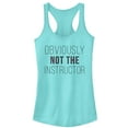 thumbnail image 1 of Junior's CHIN UP Not the Instructor  Racerback Tank Top Cancun X Large, 1 of 3