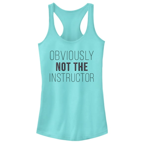 Junior's CHIN UP Not the Instructor Racerback Tank Top Cancun X Large