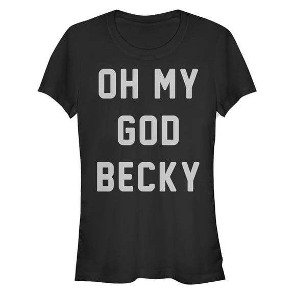 Junior's CHIN UP OMG Becky Graphic Tee Black Medium