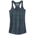 thumbnail image 1 of Junior's CHIN UP Prove Them All Wrong  Racerback Tank Top Indigo X Large, 1 of 3